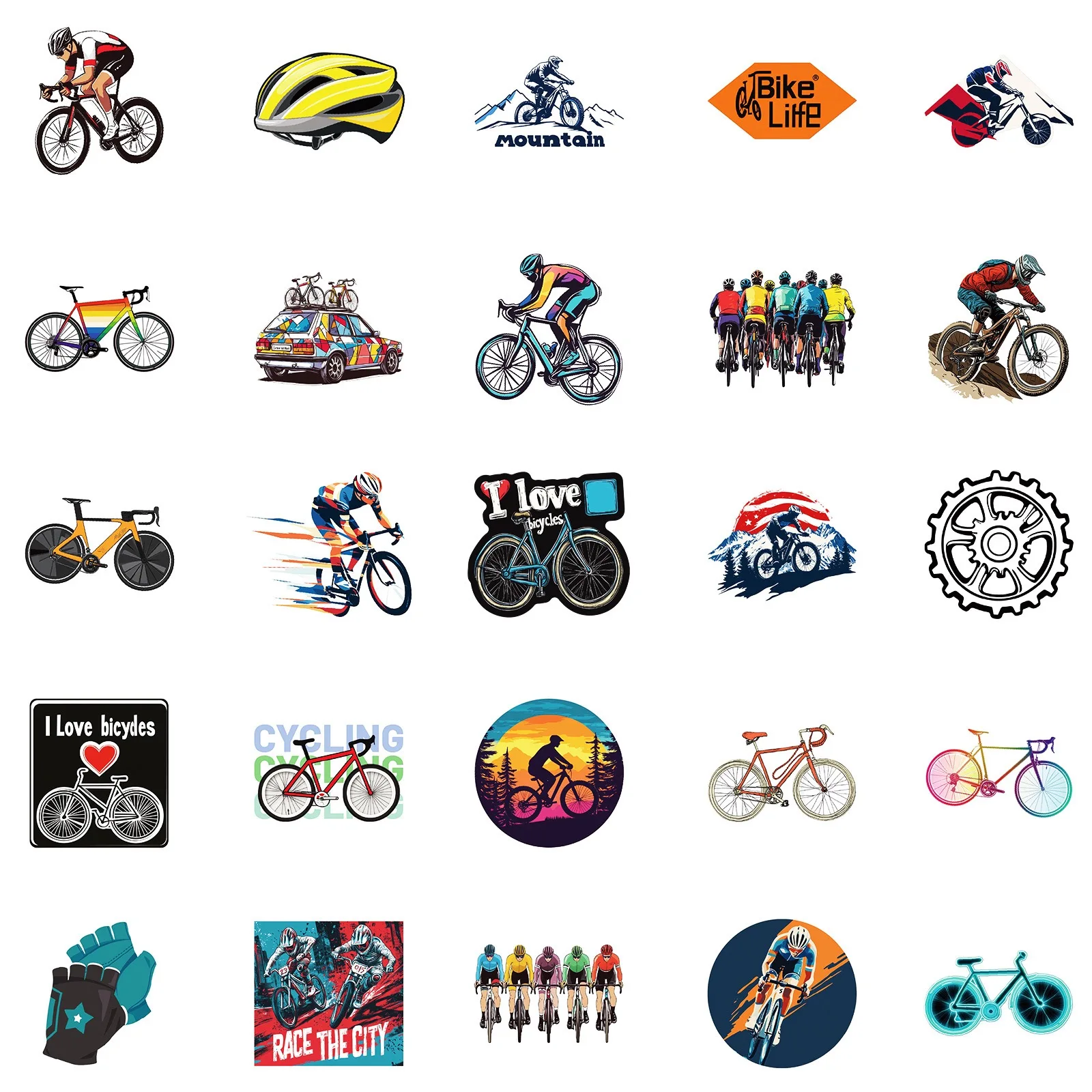 50pcs/pack Cool Mountain Bike  - Mountain Biking For Kids recension och pris