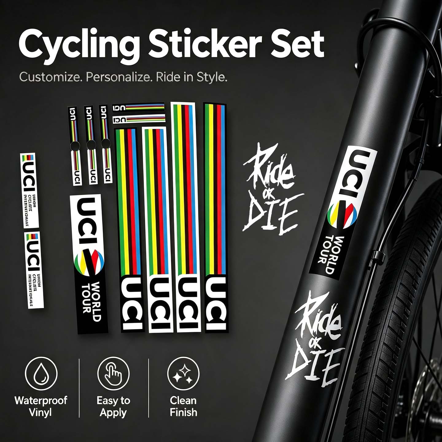 UCI Cycling DIY Decor Stickers - Mountain Biking Uci recension och pris