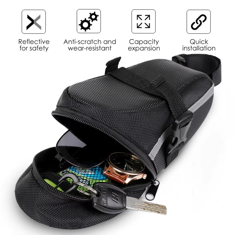 Universal Bicycle Saddle Bag B - Mountain Biking Fanny Pack recension och pris